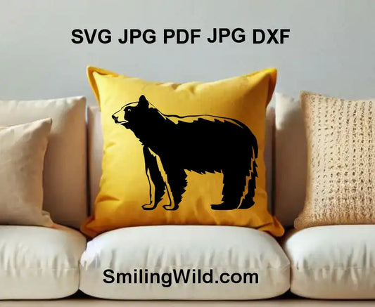 Schwarzbär SVG & PNG, DXF Wildlife Clipart – Tier Vektor Design für Cricut, Laserschneiden & Gravieren