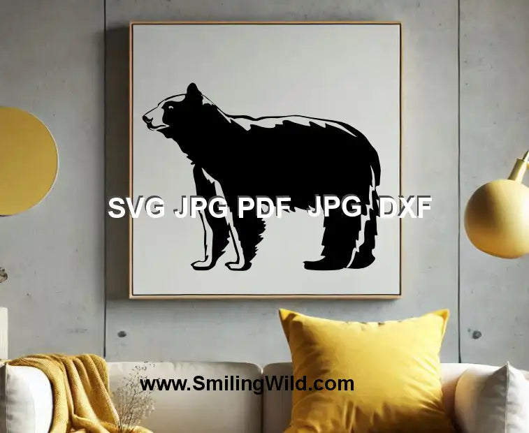 Schwarzbär SVG & PNG, DXF Wildlife Clipart – Tier Vektor Design für Cricut, Laserschneiden & Gravieren