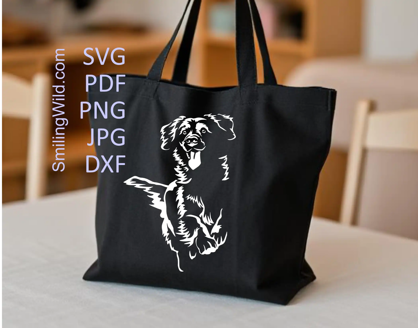 Toller Dog SVG-Vektorgrafik – Weiße Datei zum Schneiden