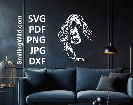 Black and white German Longhaired Pointer hunting dog vector for Cricut, Glowforge, and laser cutters