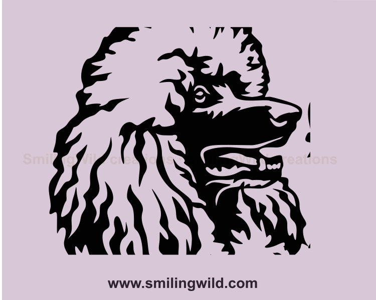 Pudel Doppelportrait Hund SVG Clip Art Doppelportrait, Pudel Vektor Grafikdatei, Hund Doppelportrait