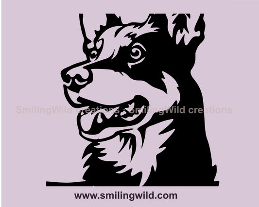 Australian Kelpie SVG Hund ClipArt-Dateien, liegender Hund Vektor Grafik digitales Design