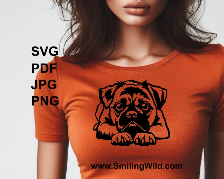 Petit Brabancon svg vector clip art cuttable file, griffon barbacon