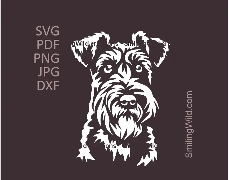 Wirehaired Fox Terrier white head SVG PNG DXF – cut file for Cricut and laser cutting crafts