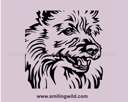 Australian terrier graphic style porrait
