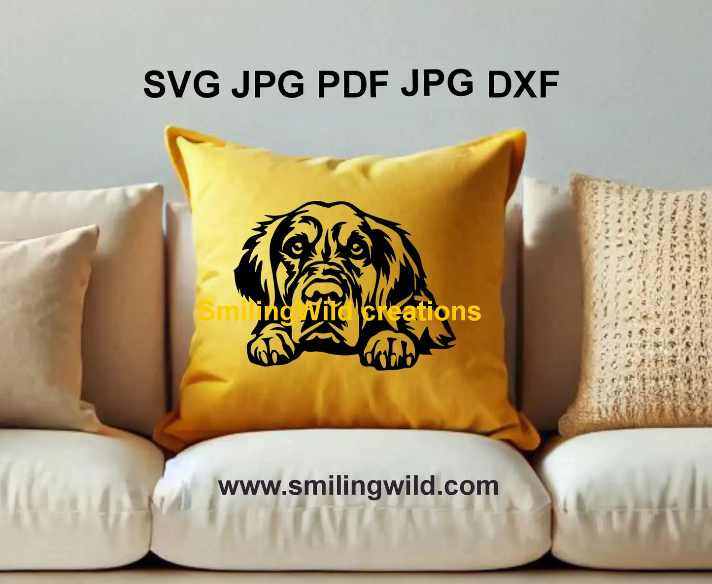 Golden Retriever dog svg vector clipart – perfect for digital diy crafts and laser engraving and home decors