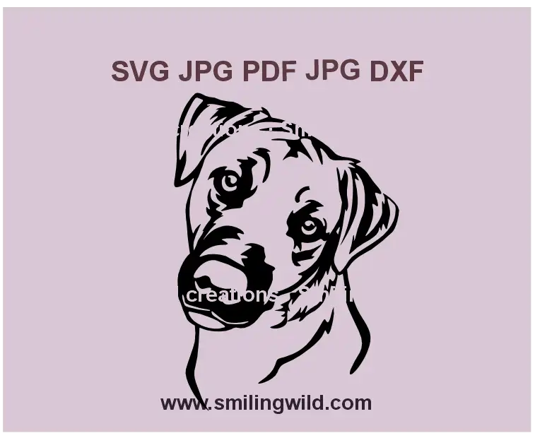 Black Mouth Cur SVG, PNG, DXF vector graphic file - dog black clipart for Cricut and laser engraving