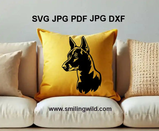 Laser cutting Xoloitzcuintle - xolo dog clipart - Black SVG & PNG vector file for crafting projects