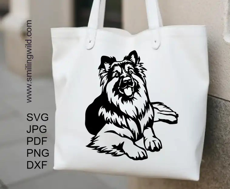 Bohemian Shepherd svg, png and dxf vector art applied to an apparel item, highlighting its use as a Cricut cut file