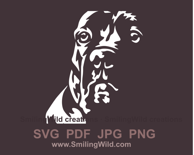 cane corso face design for cricut sue showing a stright, clean line