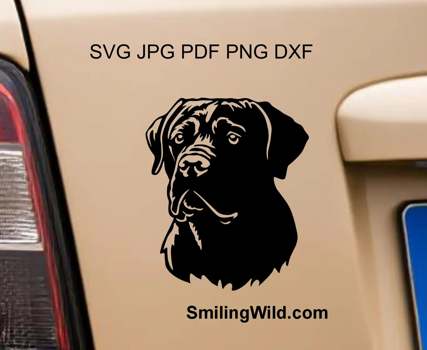 Cane Corso svg and png vector art with integrated bridges for laser, CNC, and vinyl.
