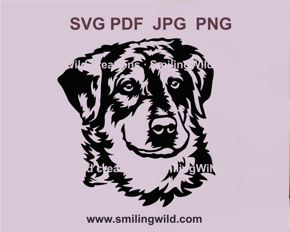 carea leones dog face svg clip art design for crafting