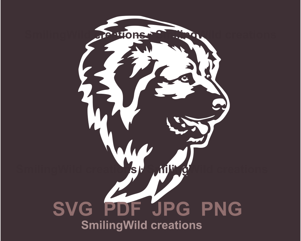 Caucasian shepherd hite clip art digital application