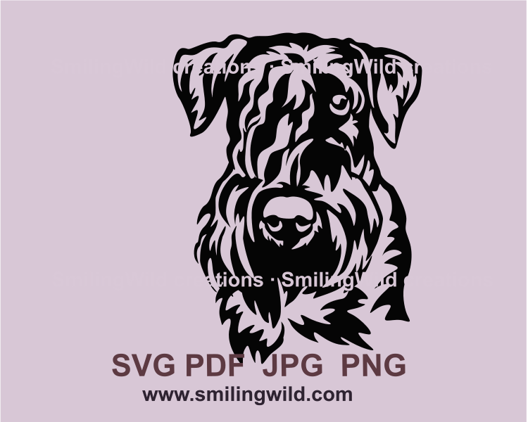Cesky terrier face digital graphic art