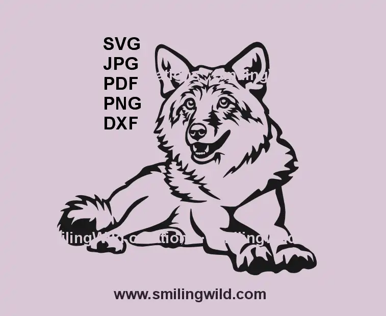 Coyote SVG, png, dxf wildlife clipart for Cricut and laser cutting projects