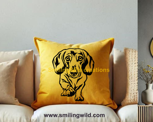 Walking Dachshund SVG file for Cricut crafting and dog ornament projects