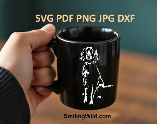 Deutscher Wachtelhund PNG clipart for engraving and pet-themed crafts