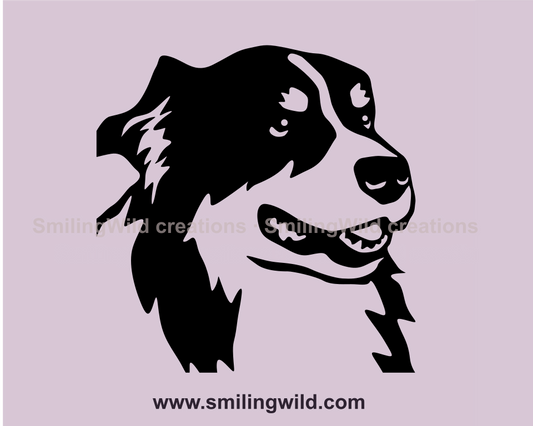 Australian Shepherd Dog SVG & PNG Clipart Dateien - Ganzkörper Aussie Grafik
