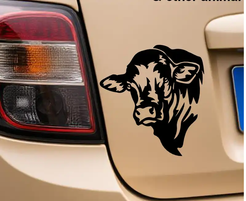 Droughtmaster Bull SVG, DXF, PNG black clipart for car sticker cutting, Cricut, beef cattle decor