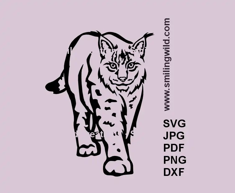 Eurasian lynx SVG for Cricut and laser cutting – wild cat vector clipart