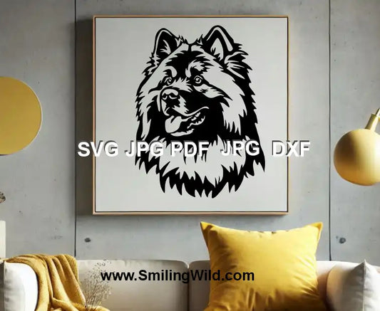 Realistic Eurasier face PNG – ideal for custom pet sign designs and décor