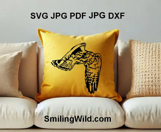 falcon vector clipart in high-resolution for crafting nature-themed wall décor or bird art signs