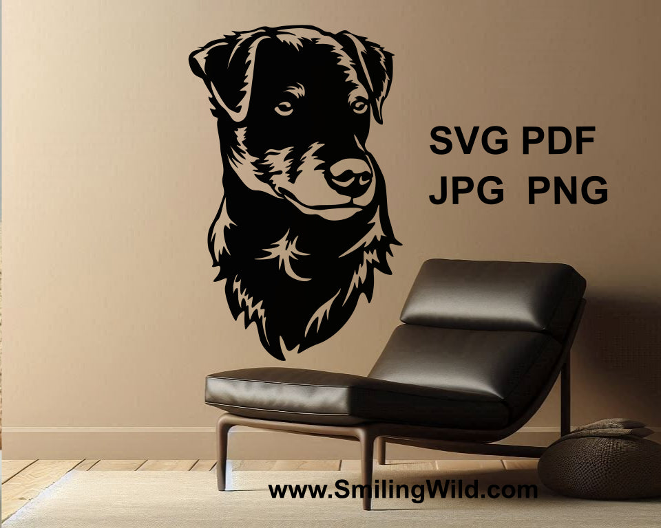 german hunting terrier vector grpahic cuttable wall and car sticker design