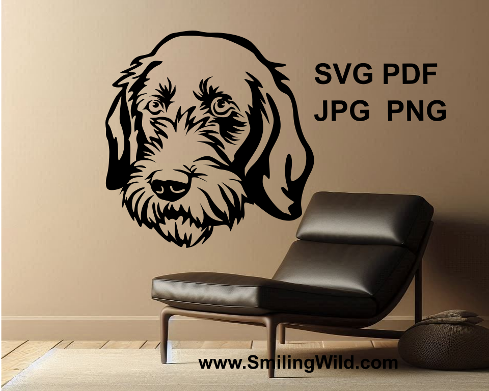 german wirehaired pointer cuttable file used as wall art design