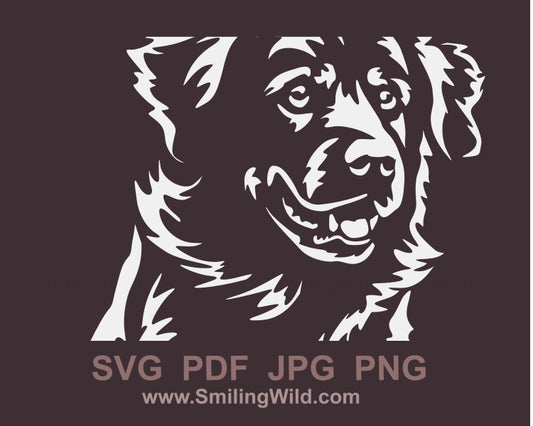 a close up preview image of Golden retriever svg clipar design