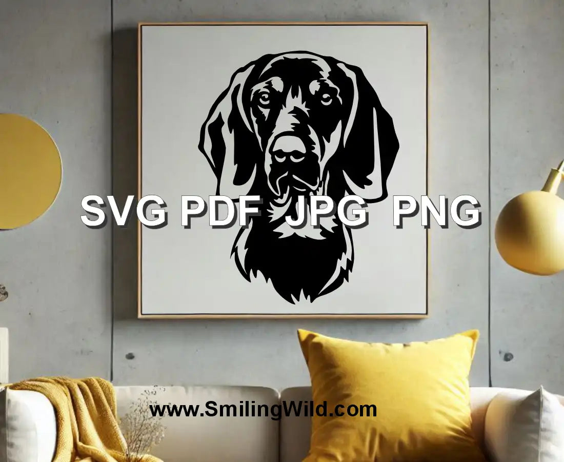 Polish Hunting Dog clipart in SVG, PNG, and DXF format, ideal for Cricut crafts, engraving, and pet-themed designs