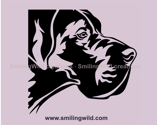 Great dane clip art black drawing