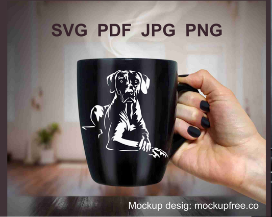 Realistic Ridgeback hunting dog breed clip art for crafting, laser cutting, and artistic projects