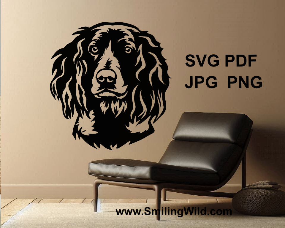 unique hunting dog clip art portrait for diy projects