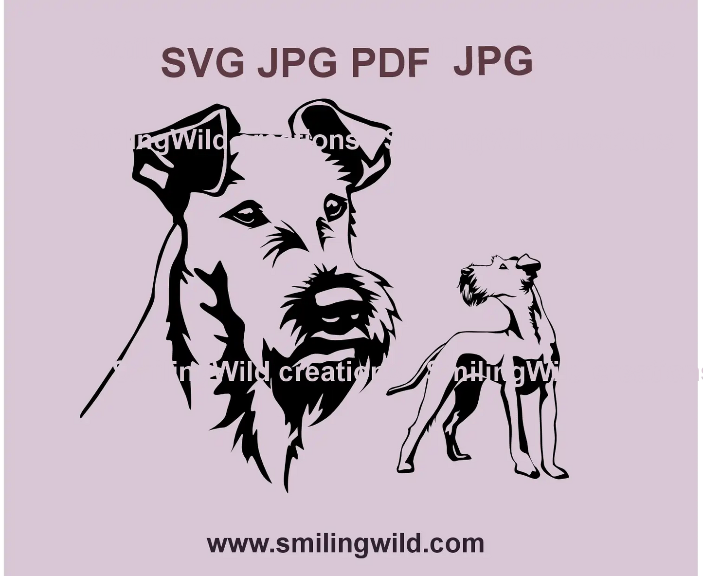 Realistic Irish Terrier SVG hunting dog clipart for Cricut and laser cutting projects