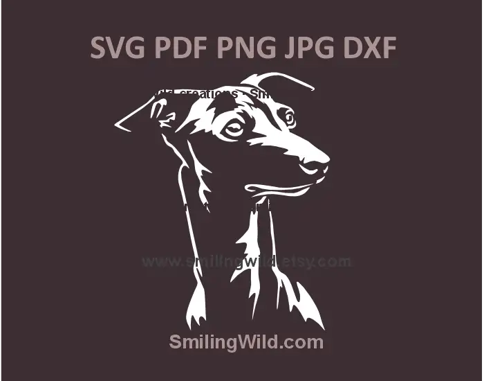 Italian Greyhound SVG – Black & White dog vector for Cricut & laser cutting