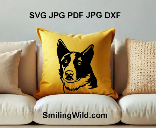 DXF file of Karelian Bear Dog for Cricut, Silhouette, and engraving use