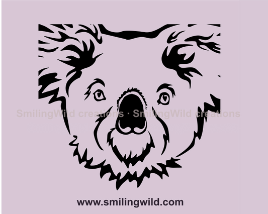smiling Koala clipart face design