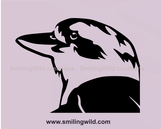 kookaburra head graphic image