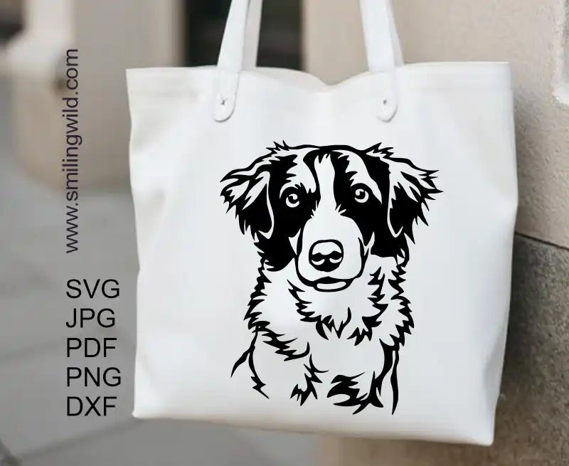 Preview of the PNG and DXF files included with the Kromfohrländer Vector Graphic, showing suitability for laser and engraving devices. Frontal head design