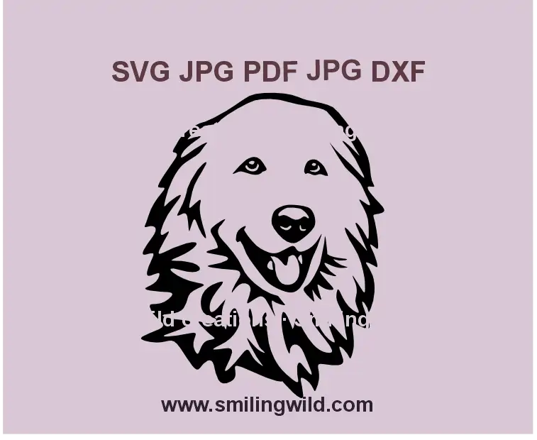 Maremma Sheepdog SVG, PNG, DXF - Black dog vector clipart for Cricut and laser cutting