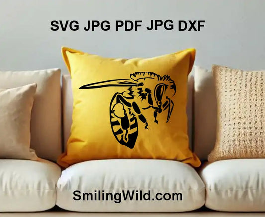 Nature-Inspired Flying Bee Clipart for DIY Crafts, Laser Engraving & Cricut