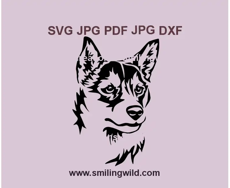Norwegian Lundehund dog SVG, PNG & DXF vector clipart for Cricut and laser cutting