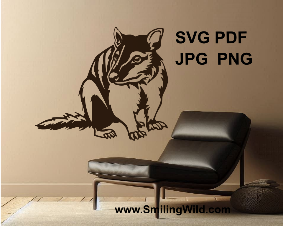 numbat vector design used as wall decor sticker