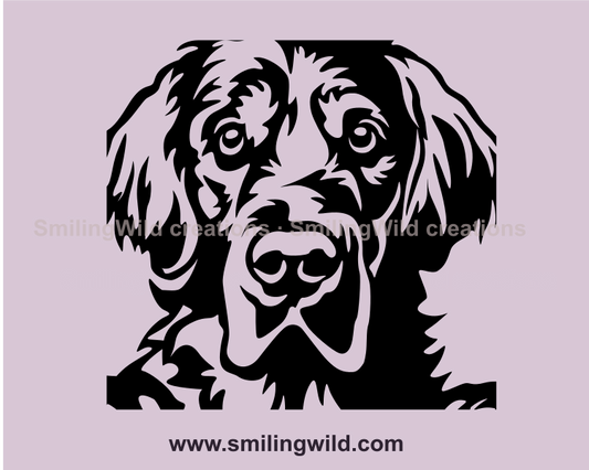 peeking golden retriever svg portrait