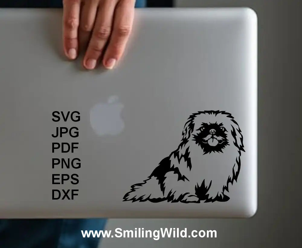 Pekingese vector illustration for pet-themed décor and personalized gifts