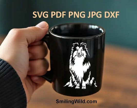 Realistic Shetland Sheepdog PNG and svg head clipart for engraving and DIY gifts