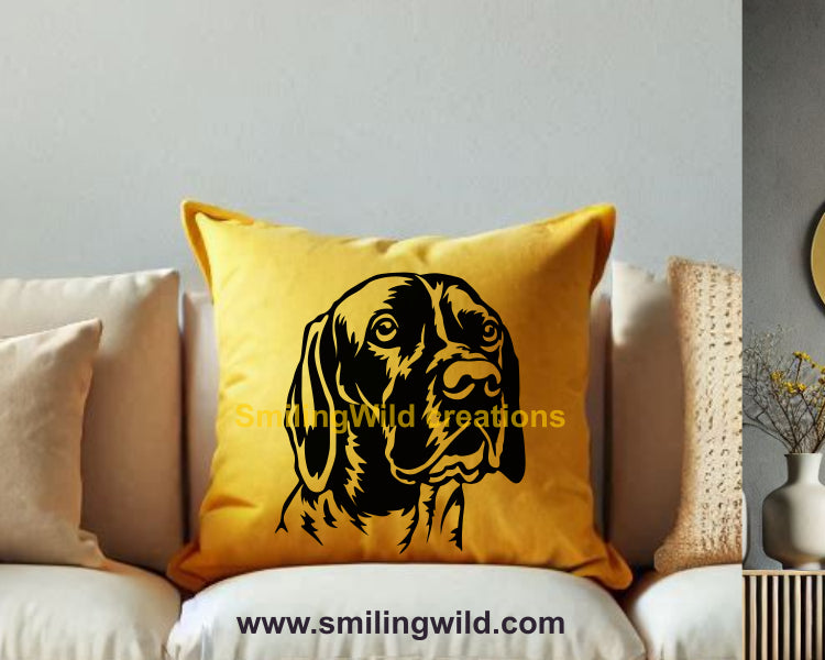 old danish pointer dog in a realistic clipart for laser cutting and craft work