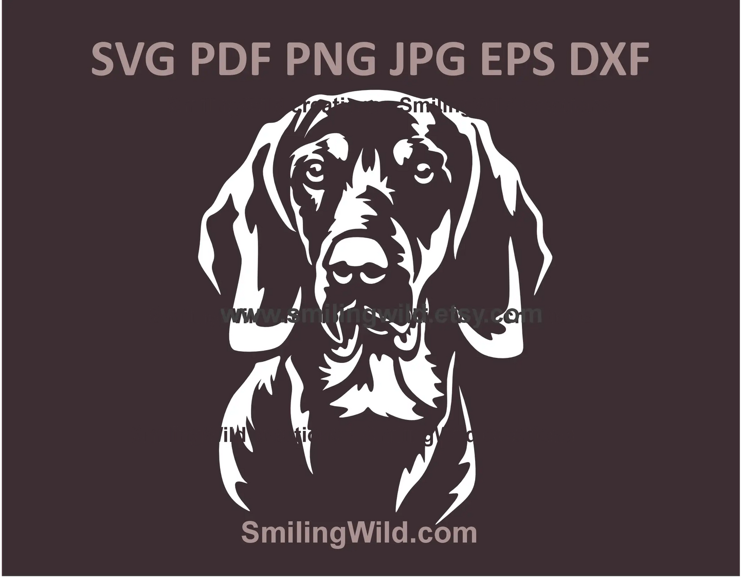 Polish Hunting Dog SVG PNG – Gończy Polski Vector Portrait for Cricut, Laser Engraving & Stickers