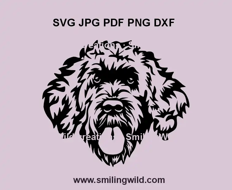 Portuguese Water Dog SVG black vector for Cricut, perfect for crafting and vinyl decals