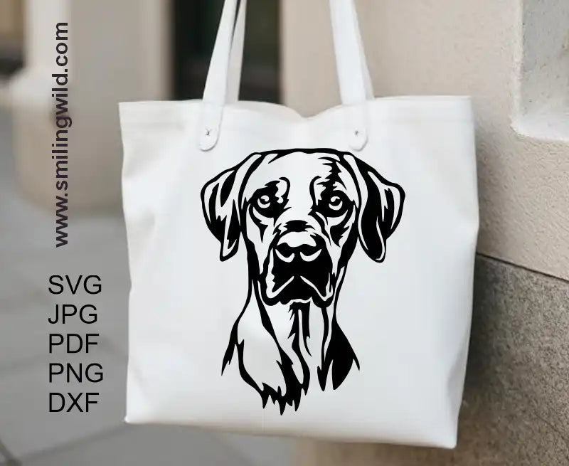Rhodesian Ridgeback dog clipart in vector file for Cricut and laser projects DXF PNG download
